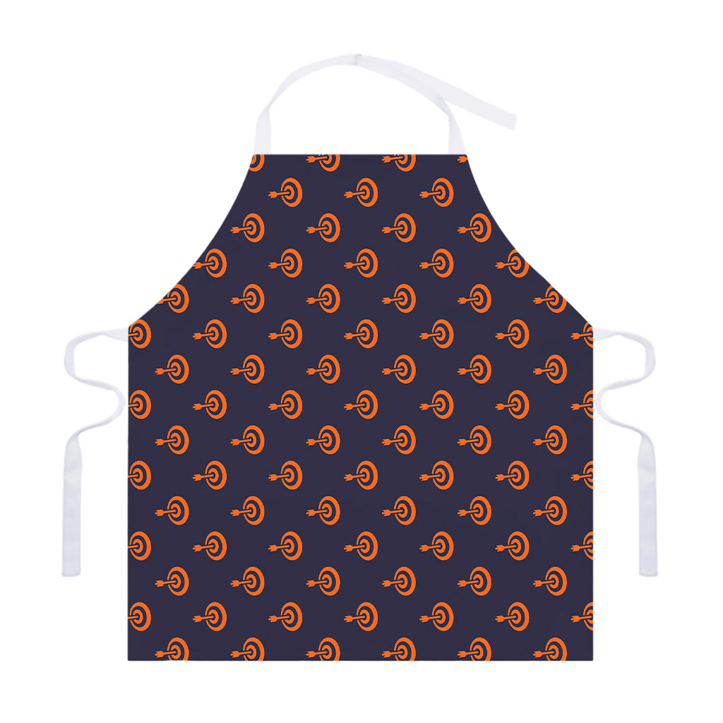 Orange Bullseye Target Pattern Print Adjustable Apron