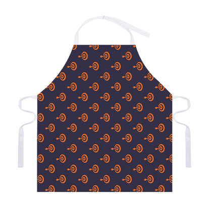 Orange Bullseye Target Pattern Print Adjustable Apron