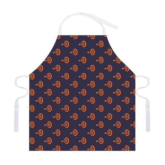 Orange Bullseye Target Pattern Print Adjustable Apron
