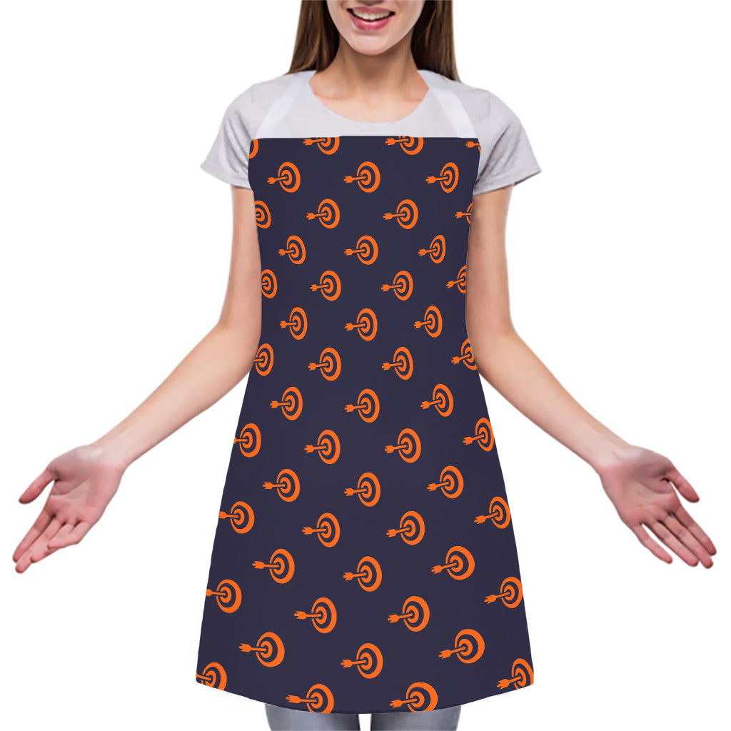 Orange Bullseye Target Pattern Print Adjustable Apron