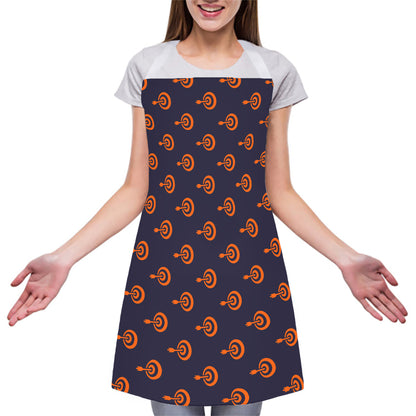 Orange Bullseye Target Pattern Print Adjustable Apron