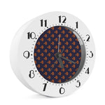 Orange Bullseye Target Pattern Print Alarm Clock