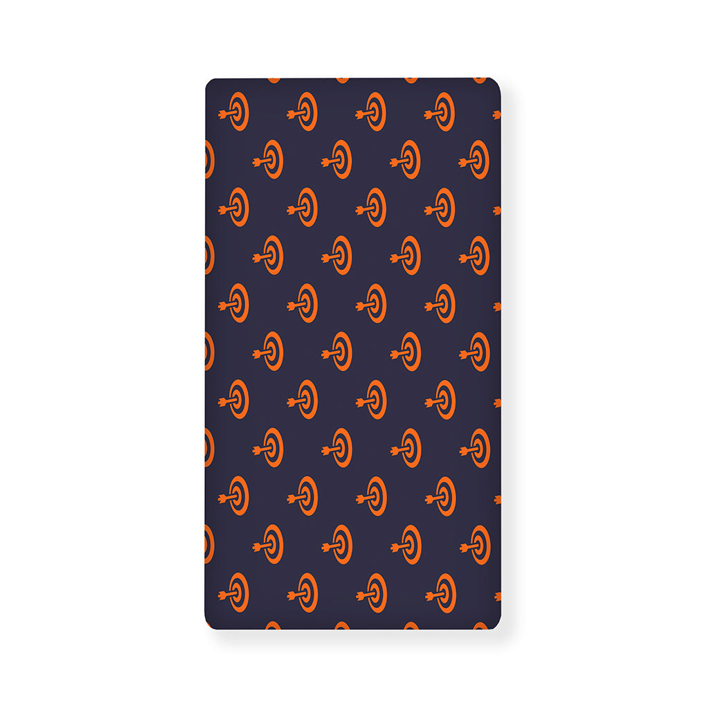 Orange Bullseye Target Pattern Print Baby Crib Sheet