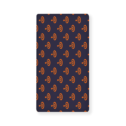 Orange Bullseye Target Pattern Print Baby Crib Sheet
