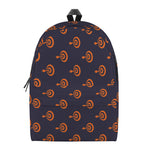 Orange Bullseye Target Pattern Print Backpack