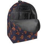 Orange Bullseye Target Pattern Print Backpack