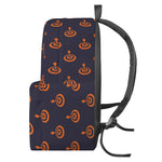 Orange Bullseye Target Pattern Print Backpack
