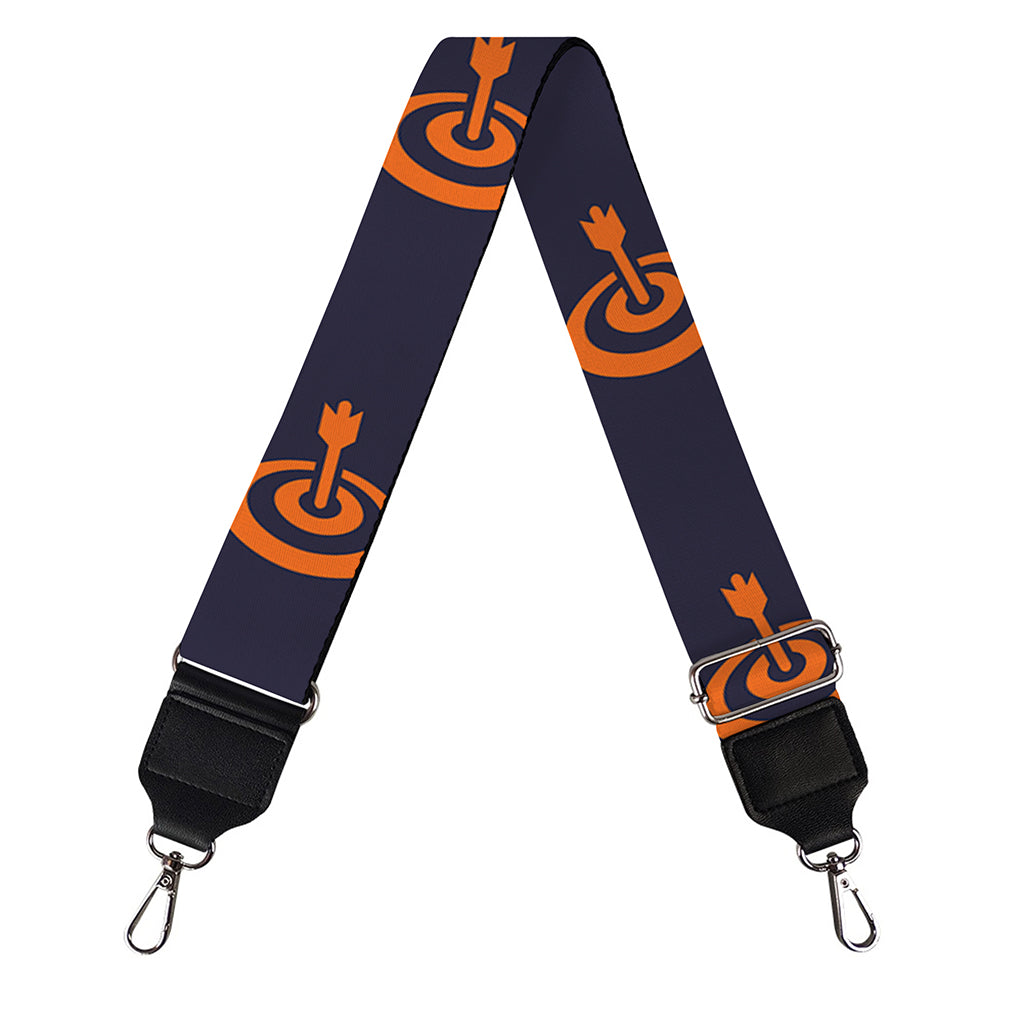 Orange Bullseye Target Pattern Print Bag Strap