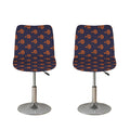Orange Bullseye Target Pattern Print Bar Stool Covers