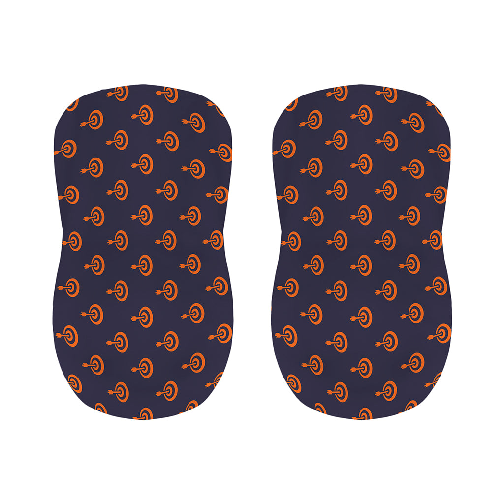 Orange Bullseye Target Pattern Print Bar Stool Covers