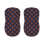 Orange Bullseye Target Pattern Print Bar Stool Covers