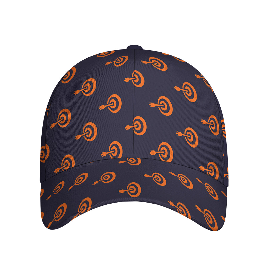 Orange Bullseye Target Pattern Print Baseball Cap