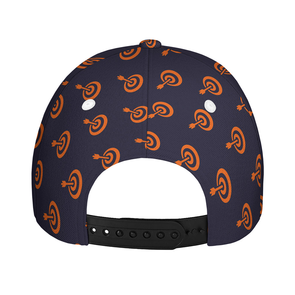 Orange Bullseye Target Pattern Print Baseball Cap
