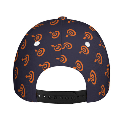 Orange Bullseye Target Pattern Print Baseball Cap