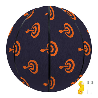 Orange Bullseye Target Pattern Print Basketball