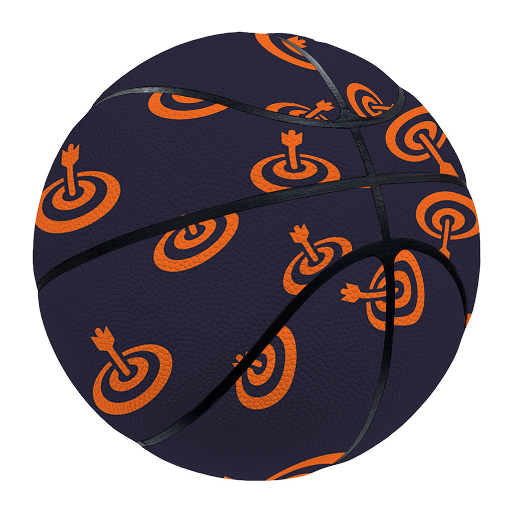 Orange Bullseye Target Pattern Print Basketball