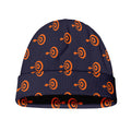 Orange Bullseye Target Pattern Print Beanie