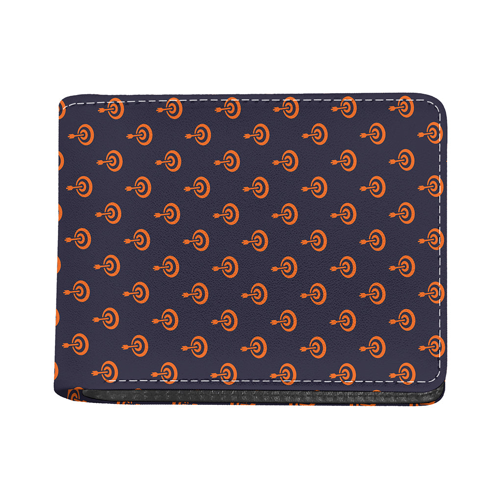Orange Bullseye Target Pattern Print Bifold Wallet