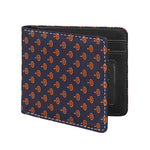 Orange Bullseye Target Pattern Print Bifold Wallet