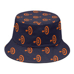 Orange Bullseye Target Pattern Print Bucket Hat