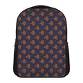 Orange Bullseye Target Pattern Print Casual Backpack