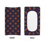 Orange Bullseye Target Pattern Print Changing Pad Cover