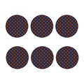 Orange Bullseye Target Pattern Print Coaster Set