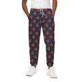 Orange Bullseye Target Pattern Print Cotton Sweatpants
