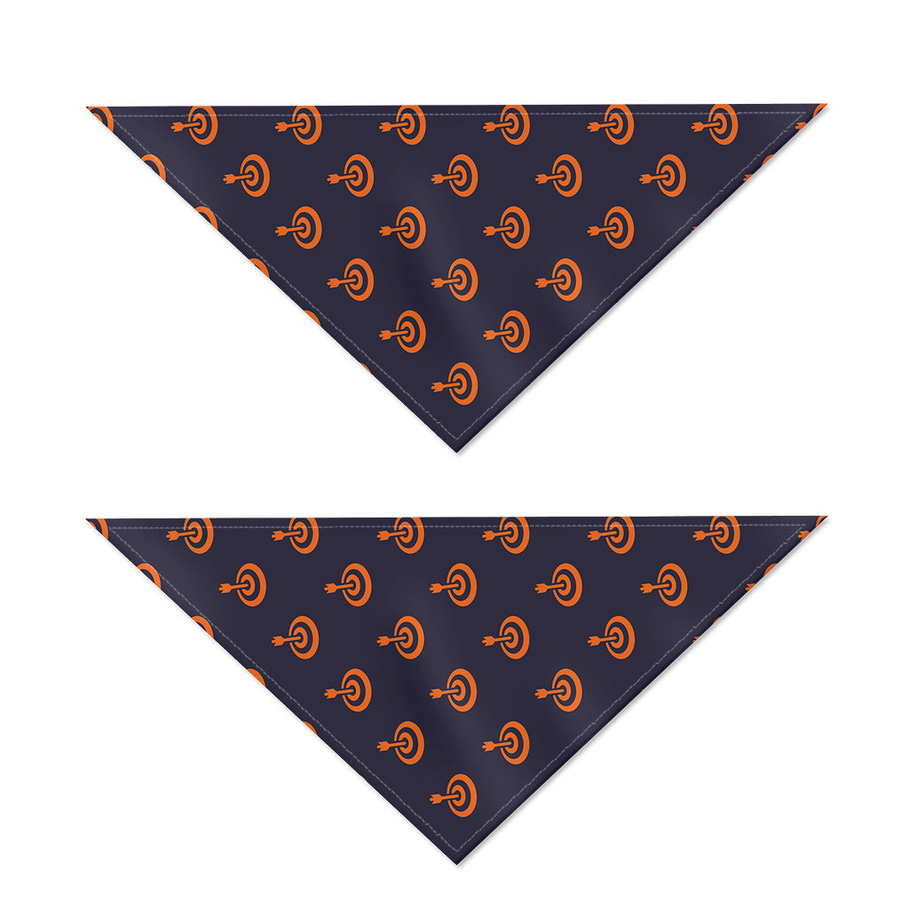 Orange Bullseye Target Pattern Print Dog Bandana