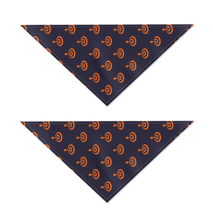 Orange Bullseye Target Pattern Print Dog Bandana