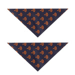 Orange Bullseye Target Pattern Print Dog Bandana