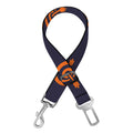 Orange Bullseye Target Pattern Print Dog Seat Belt