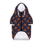 Orange Bullseye Target Pattern Print Dog Zip Up Hoodie