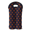 Orange Bullseye Target Pattern Print Double Neoprene Wine Tote