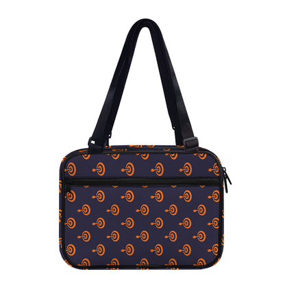 Orange Bullseye Target Pattern Print Double Strap Bible Bag