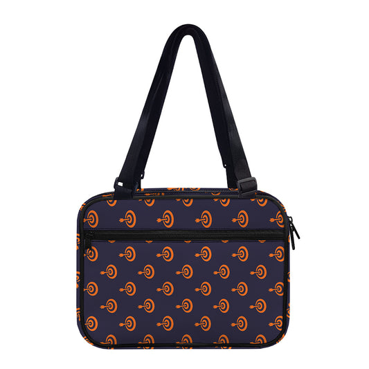 Orange Bullseye Target Pattern Print Double Strap Bible Bag