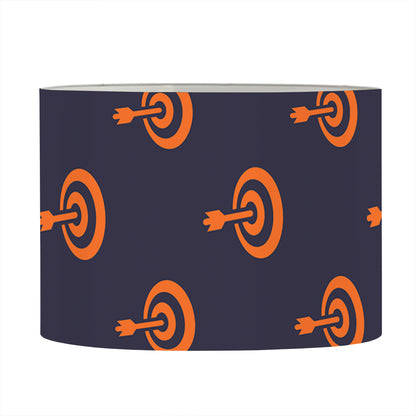 Orange Bullseye Target Pattern Print Drum Lamp Shade