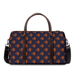 Orange Bullseye Target Pattern Print Duffle Bag