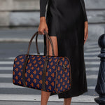 Orange Bullseye Target Pattern Print Duffle Bag
