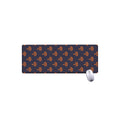 Orange Bullseye Target Pattern Print Extended Mouse Pad