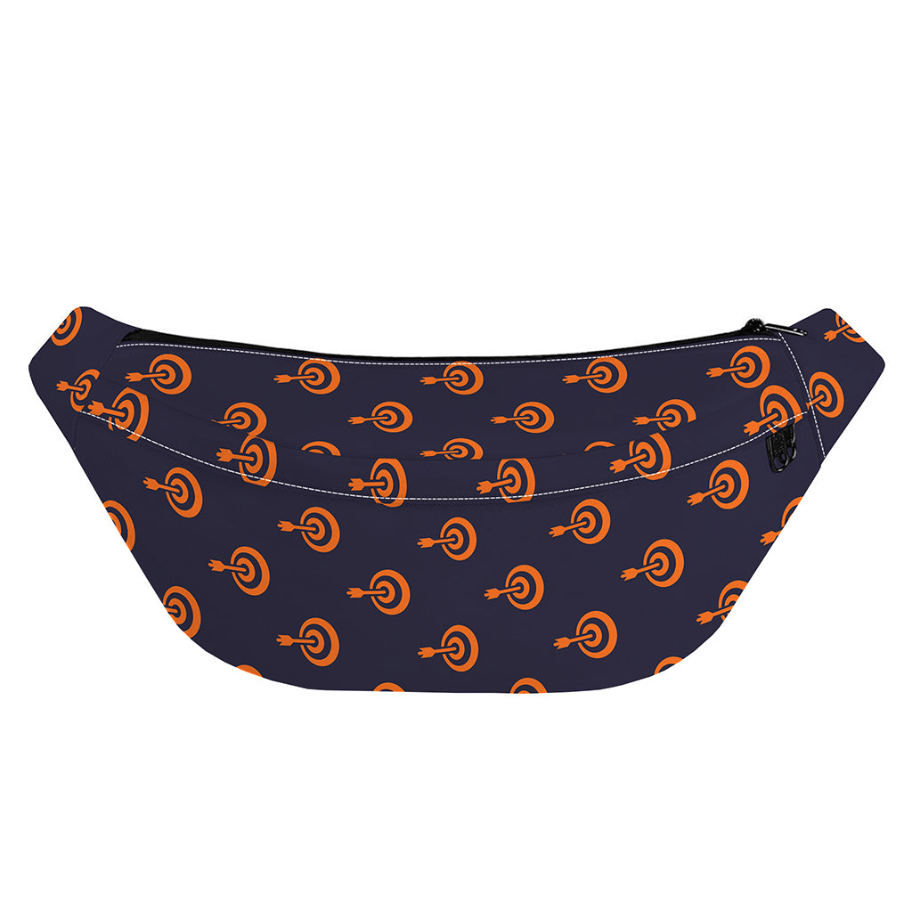 Orange Bullseye Target Pattern Print Fanny Pack
