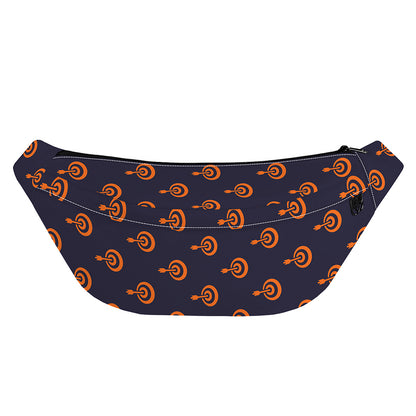 Orange Bullseye Target Pattern Print Fanny Pack