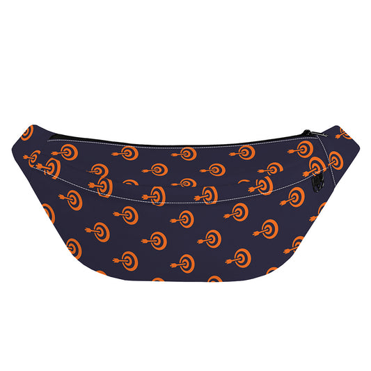 Orange Bullseye Target Pattern Print Fanny Pack
