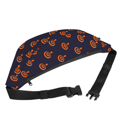 Orange Bullseye Target Pattern Print Fanny Pack