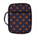 Orange Bullseye Target Pattern Print Front Pocket Bible Bag