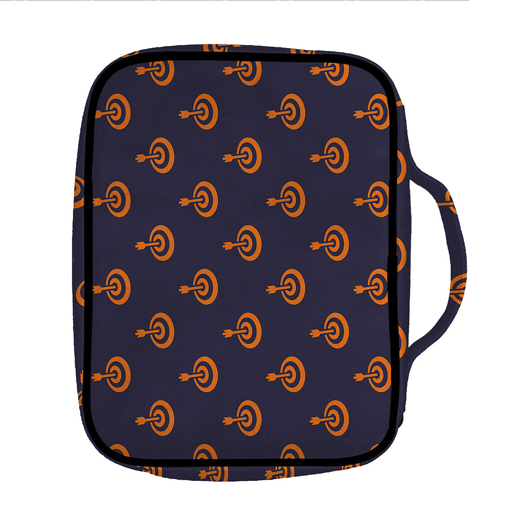 Orange Bullseye Target Pattern Print Front Pocket Bible Bag