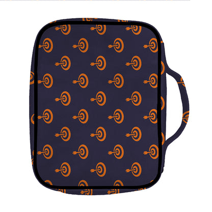 Orange Bullseye Target Pattern Print Front Pocket Bible Bag