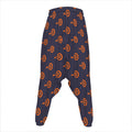 Orange Bullseye Target Pattern Print Hammer Pants