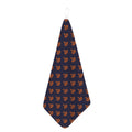 Orange Bullseye Target Pattern Print Hand Towel