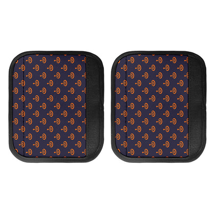 Orange Bullseye Target Pattern Print Handle Covers